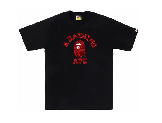 Bape Red College Tee